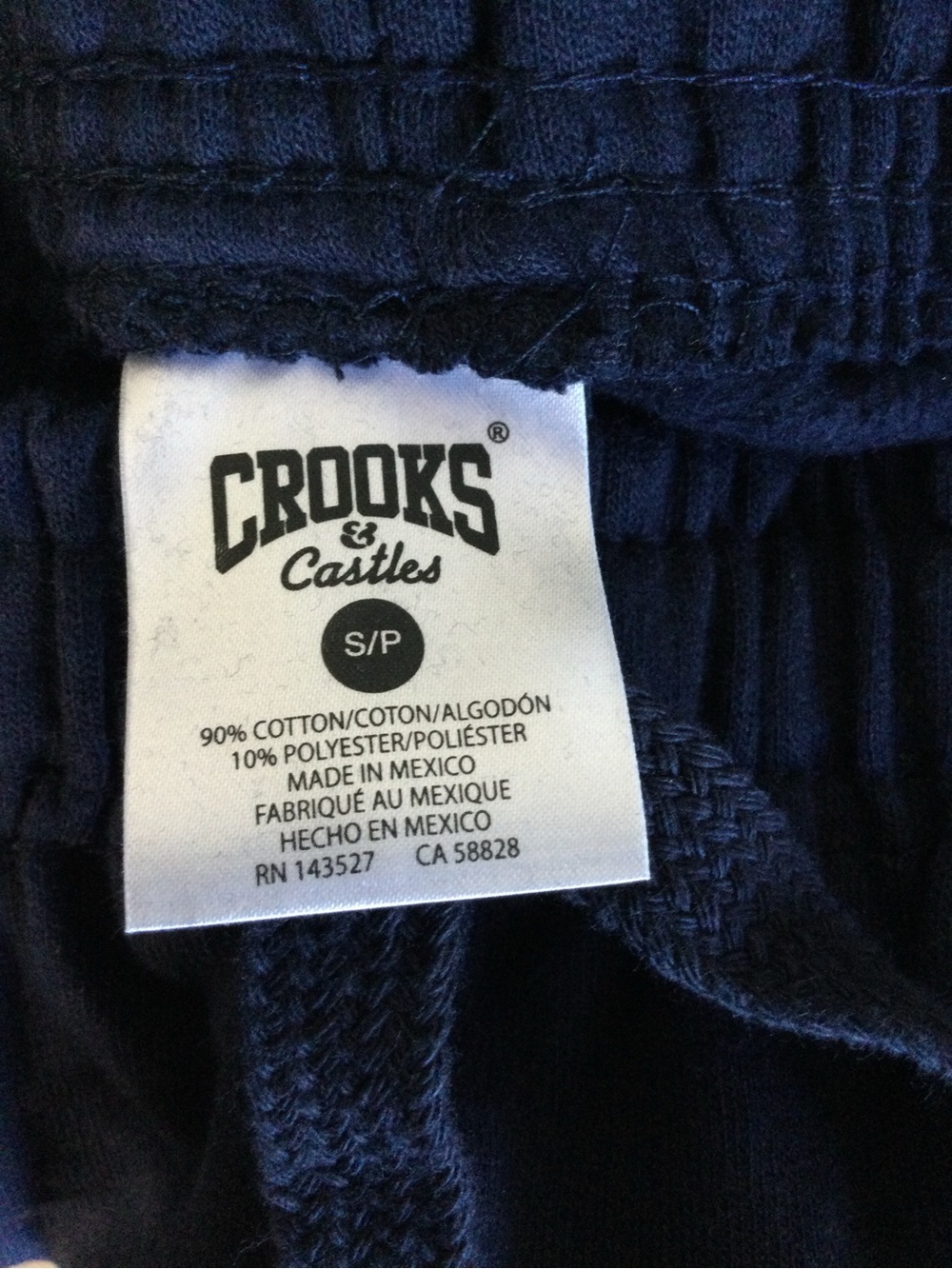 Crooks & Castles Kids Navy Drawstring Sweatpants